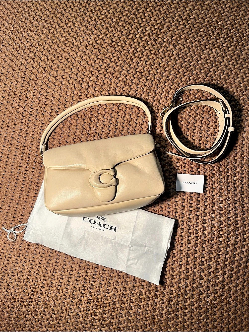 Coach Pillow Tabby Shoulder Bag 26 Cream